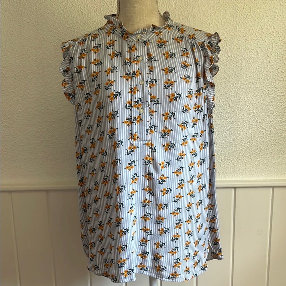 Loft Ruffle Sleeve Top